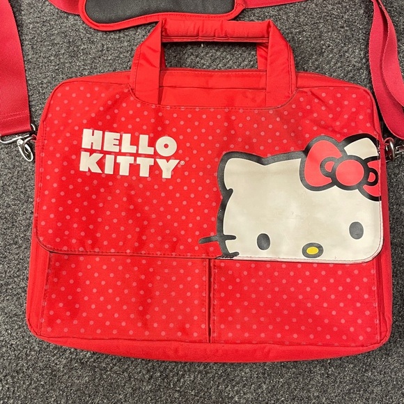 Sanrio HELLO KITTY VINTAGE RARE LAPTOP CASE red padded 2011 - Picture 2 of 7